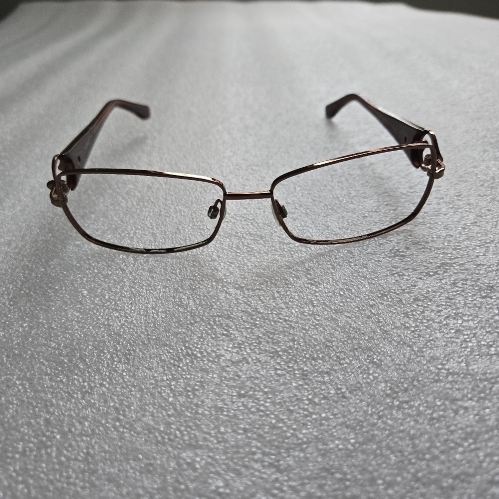 Rectangular Copper Eyeglass Frames With Snakeskin… - image 6